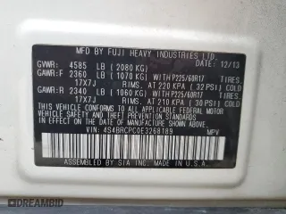 2014 Subaru Outback 2.5i Limited with VIN 4S4BRCPC0E3268189, listed as a Copart auction lot 42462735 with 112,421 mi miles and Salvage Title. Bid and sale history available at carsss.com. Image 13.
