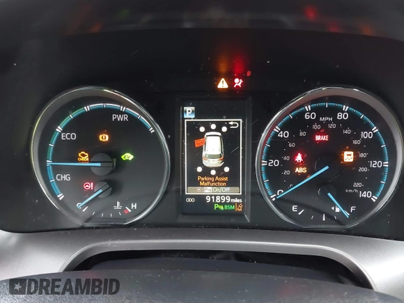 2018 Toyota RAV4 Hybrid SE with VIN JTMJJREV7JD208249, listed as a IAAI auction lot 41859301 with 91,899 mi miles and . Bid and sale history available at DreamBid. Image 7.