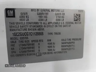 2012 Chevrolet Express Cargo with VIN 1GCZGUCG7C1128866, listed as a IAAI auction lot 41624957 with 207,520 mi miles and . Bid and sale history available at DreamBid. Image 9.