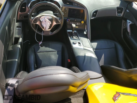 2014 Chevrolet Corvette Z51 1LT with VIN 1G1YH3D75E5129648, listed as a Copart auction lot 50995435 with 37,580 mi miles and Salvage Title. Bid and sale history available at carsss.com. Image 8.