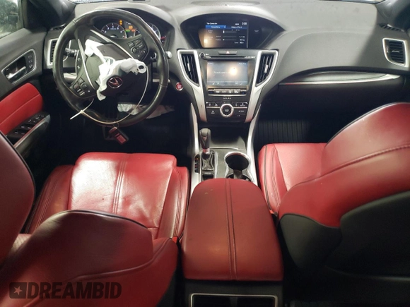 2019 Acura TLX w/A-Spec Pkg with VIN 19UUB1F62KA002053, listed as a Copart auction lot 46813715 with 64,280 mi miles and Salvage title. Bid and sale history available at DreamBid. Image 8.