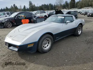 1981 Chevrolet Corvette with VIN 1G1AY8765B5102866, listed as a Copart auction lot 46165045 with 41,222 mi miles and Clean Title. Bid and sale history available at carsss.com. Image 1.