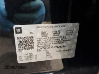 2018 GMC Yukon Denali with VIN 1GKS2CKJ9JR121234, listed as a Copart auction lot 44348605 with 116,731 mi miles and Salvage Title. Bid and sale history available at carsss.com. Image 13.