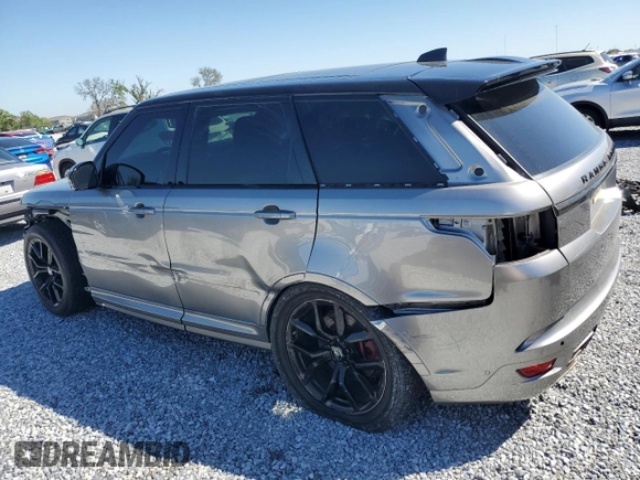 2021 Land Rover Range Rover Sport SVR with VIN SALWZ2RE3MA778876, listed as a Copart auction lot 47172425 with 33,128 mi miles and Salvage Title. Bid and sale history available at carsss.com. Image 2.