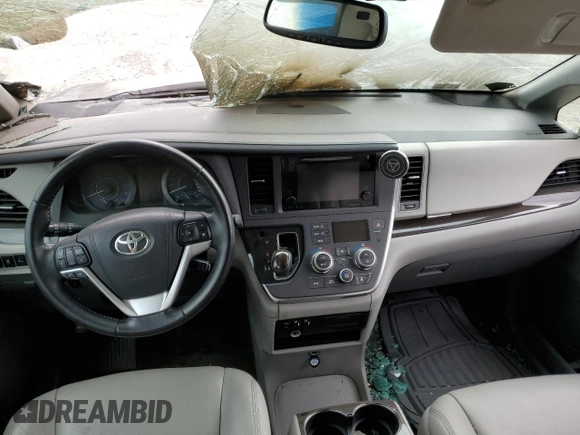2015 Toyota Sienna XLE with VIN 5TDYK3DC4FS574285, listed as a Copart auction lot 49284185 with 0 mi miles and Salvage Title. Bid and sale history available at carsss.com. Image 8.