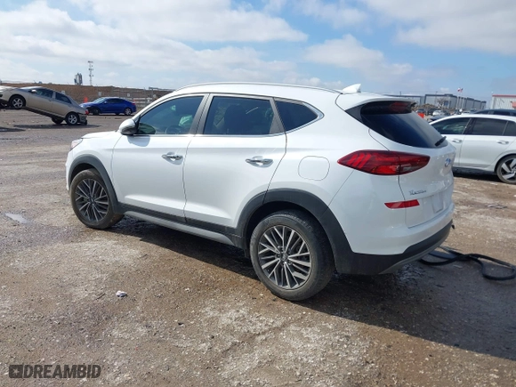 2021 Hyundai Tucson Limited with VIN KM8J33AL5MU410311, listed as a IAAI auction lot 41395702 with 55,562 mi miles. Bid and sale history available at carsss.com. Image 3.