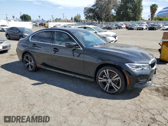 2020 BMW 3 Series 330i xDrive with VIN 3MW5R7J02L8B22949, listed as a Copart auction lot 52635115 with 53,398 mi miles and Clean Title. Bid and sale history available at carsss.com. Image 4.
