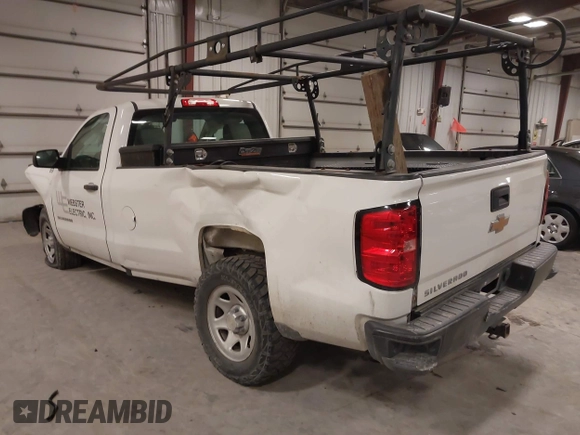 2016 Chevrolet Silverado 1500 Work Truck with VIN 1GCNCNEH1GZ189790, listed as a IAAI auction lot 41536340 with 143,000 mi miles. Bid and sale history available at carsss.com. Image 3.