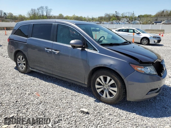 2016 Honda Odyssey EX-L with VIN 5FNRL5H61GB072390, listed as a Copart auction lot 54174445 with 149,088 mi miles and Salvage Title. Bid and sale history available at DreamBid. Image 4.