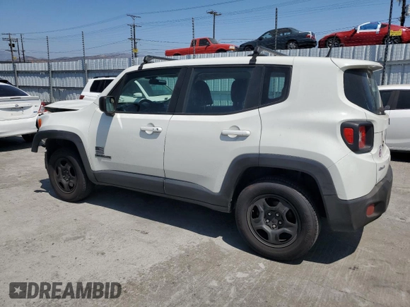 2018 Jeep Renegade Sport with VIN ZACCJBAB2JPJ53896, listed as a Copart auction lot 62912805 with 105,214 mi miles and Salvage title. Bid and sale history available at DreamBid. Image 2.