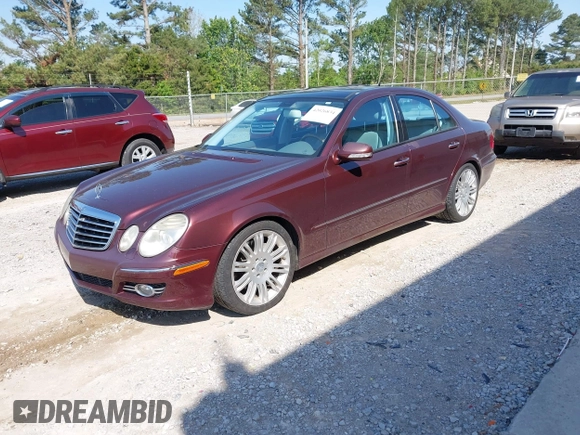 2008 Mercedes-Benz E-Class Luxury 3.5L with VIN WDBUF56X58B190815, listed as a IAAI auction lot 42026834 with 131,947 mi miles. Bid and sale history available at carsss.com. Image 2.