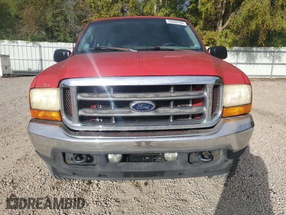 2001 Ford Super Duty F-250 XL with VIN 1FTNW21L91EC50835, listed as a Copart auction lot 76288194 with 262,493 mi miles and Salvage Title. Bid and sale history available at carsss.com. Image 5.