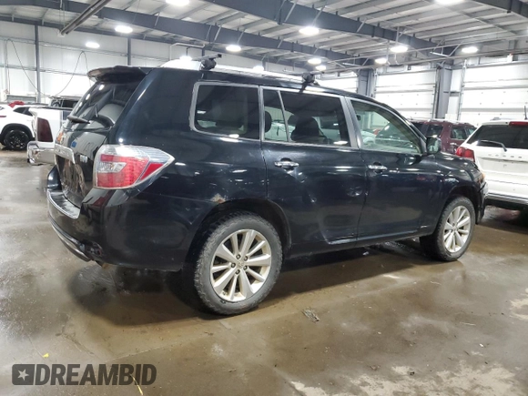 2010 Toyota Highlander Hybrid with VIN JTEBW3EH7A2041735, listed as a Copart auction lot 84684724 with 126,190 mi miles and Salvage Title. Bid and sale history available at carsss.com. Image 3.