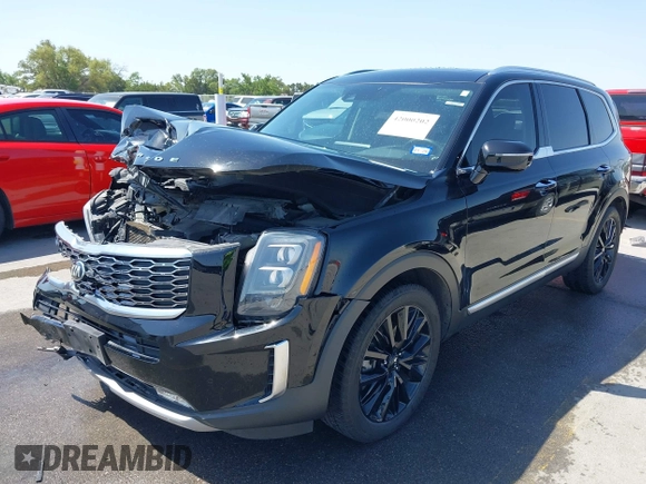 2020 Kia Telluride SX with VIN 5XYP54HC8LG075209, listed as a IAAI auction lot 42000202 with 107,590 mi miles and . Bid and sale history available at DreamBid. Image 2.