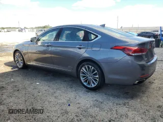 2017 Genesis G80 3.8L with VIN KMHGN4JE9HU168446, listed as a Copart auction lot 80916684 with 83,287 mi miles and Salvage Title. Bid and sale history available at DreamBid. Image 2.