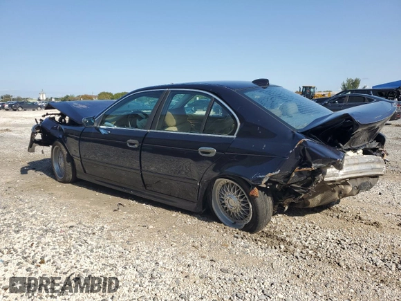 2001 BMW 5 Series 530iA with VIN WBADT63441CF13875, listed as a Copart auction lot 51826235 with 0 mi miles and Salvage Title. Bid and sale history available at carsss.com. Image 2.