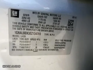 2014 Chevrolet Equinox LT with VIN 1GNALBEK3EZ134769, listed as a Copart auction lot 49268455 with 131,668 mi miles and Salvage Title. Bid and sale history available at carsss.com. Image 15.
