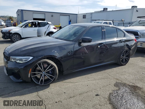2021 BMW 3 Series M340i xDrive with VIN 3MW5U9J02M8C14378, listed as a Copart auction lot 48590905 with 29,848 mi miles and Salvage Title. Bid and sale history available at carsss.com. Image 1.