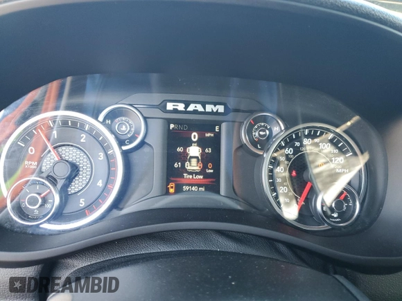 2022 Ram 2500 Big Horn with VIN 3C6UR5DL0NG365376, listed as a Copart auction lot 46855305 with 59,140 mi miles and Salvage Title. Bid and sale history available at carsss.com. Image 9.