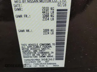2016 Nissan LEAF S with VIN 1N4BZ0CP8GC308362, listed as a Copart auction lot 70744973 with 50,696 mi miles. Bid and sale history available at carsss.com. Image 12.