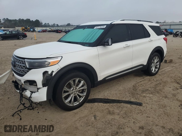 2021 Ford Explorer Limited with VIN 1FMSK8FHXMGA25091, listed as a Copart auction lot 43175235 with 40,481 mi miles and Salvage Title. Bid and sale history available at carsss.com. Image 1.
