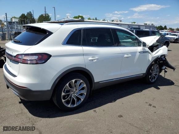 2022 Lincoln Nautilus Reserve with VIN 2LMPJ8KPXNBL16046, listed as a Copart auction lot 66306004 with 12,412 mi miles and Salvage Title. Bid and sale history available at carsss.com. Image 3.