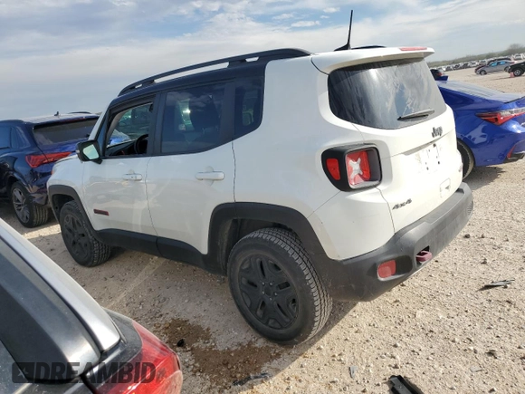 2018 Jeep Renegade Trailhawk with VIN ZACCJBCB1JPH13181, listed as a Copart auction lot 89193315 with 46,599 mi miles and Salvage Title. Bid and sale history available at carsss.com. Image 2.