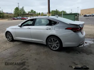 2018 Genesis G80 3.8L with VIN KMHGN4JE9JU263871, listed as a Copart auction lot 71884574 with 81,777 mi miles and Salvage Title. Bid and sale history available at carsss.com. Image 2.