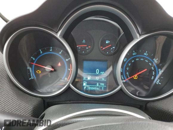 2012 Chevrolet Cruze LT w/1LT with VIN 1G1PF5SC9C7331018, listed as a Copart auction lot 82116214 with 189,849 mi miles and Salvage Title. Bid and sale history available at carsss.com. Image 9.