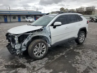 2025 Toyota RAV4 XLE Premium with VIN 2T3C1RFV5SW374068, listed as a Copart auction lot 50041725 with 419 mi miles and Salvage title. Bid and sale history available at DreamBid. Image 1.