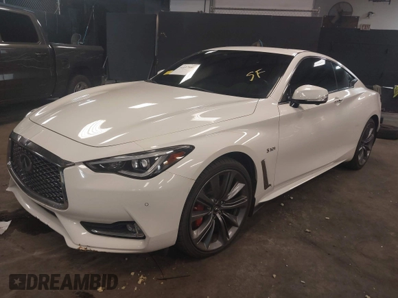 2018 Infiniti Q60 RED SPORT 400 with VIN JN1FV7EL3JM630017, listed as a IAAI auction lot 41697880 with 73,951 mi miles. Bid and sale history available at carsss.com. Image 21.