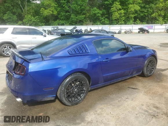 2013 Ford Mustang V6 with VIN 1ZVBP8AM4D5207405, listed as a Copart auction lot 53389355 with 157,603 mi miles and Salvage title. Bid and sale history available at DreamBid. Image 3.