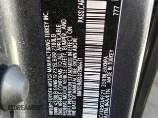 2019 Toyota C-HR XLE z VIN NMTKHMBX4KR084471, wystawiony jako Copart lot #52575985 z przebiegiem 54 578 mil mil oraz Szkoda całkowita • Salvage title. Historia ofert i sprzedaży dostępna na DreamBid. Obrazek 14.