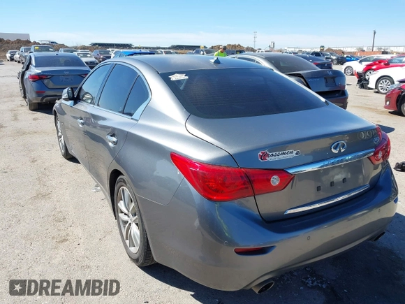 2015 Infiniti Q50 Premium with VIN JN1BV7AP3FM343677, listed as a IAAI auction lot 41811842 with 110,486 mi miles. Bid and sale history available at carsss.com. Image 3.