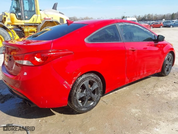 2013 Hyundai Elantra Coupe GS with VIN KMHDH6AE7DU010199, listed as a IAAI auction lot 41756810 with 122,158 mi miles. Bid and sale history available at carsss.com. Image 4.