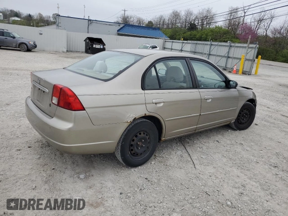 2003 Honda Civic LX with VIN 2HGES16553H531785, listed as a Copart auction lot 52609775 with 269,659 mi miles and Salvage Title. Bid and sale history available at DreamBid. Image 3.