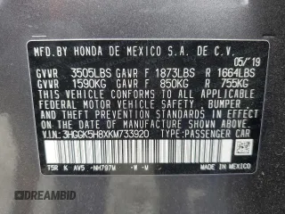 2019 Honda Fit EX with VIN 3HGGK5H8XKM733920, listed as a Copart auction lot 49817885 with 73,269 mi miles and Salvage title. Bid and sale history available at DreamBid. Image 14.