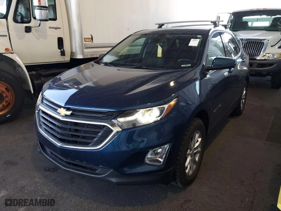 2019 Chevrolet Equinox LT with VIN 2GNAXTEV5K6169034, listed as a IAAI auction lot 42130762 with 76,323 mi miles. Bid and sale history available at carsss.com. Image 1.