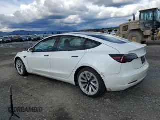 2021 Tesla Model 3 Standard Range Plus with VIN 5YJ3E1EA0MF861546, listed as a Copart auction lot 51014875 with 43,011 mi miles and Salvage Title. Bid and sale history available at DreamBid. Image 2.