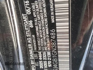 2016 Mercedes-Benz CLA with VIN WDDSJ4GB1GN387486, listed as a Copart auction lot 50953115 with 73,422 mi miles and Salvage Title. Bid and sale history available at carsss.com. Image 12.