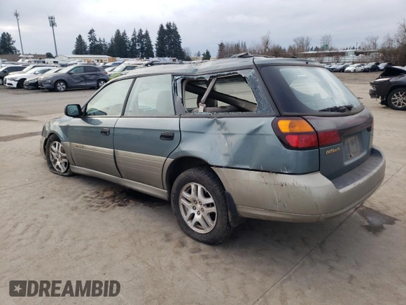 2002 Subaru Legacy Outback with VIN 4S3BH665027661268, listed as a Copart auction lot 43043025 with 215,150 mi miles and Salvage title. Bid and sale history available at DreamBid. Image 2.
