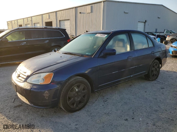 2002 Honda Civic EX with VIN 2HGES26772H523158, listed as a Copart auction lot 53715335 with 180,917 mi miles and Clean Title. Bid and sale history available at carsss.com. Image 1.