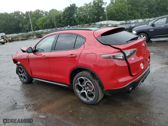 2024 Alfa Romeo Stelvio Veloce with VIN ZASPAKBN2R7D77716, listed as a Copart auction lot 66843824 with 784 mi miles and Salvage Title. Bid and sale history available at carsss.com. Image 2.