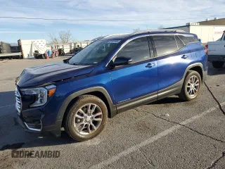 2023 GMC Terrain SLT with VIN 3GKALPEG0PL198834, listed as a Copart auction lot 87021034 with 25,453 mi miles and Salvage Title. Bid and sale history available at carsss.com. Image 1.