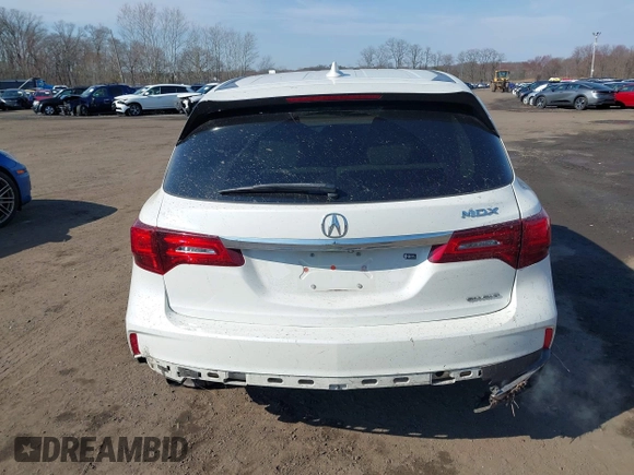 2017 Acura MDX w/Technology Pkg with VIN 5FRYD4H56HB023051, listed as a IAAI auction lot 41893936 with 109,546 mi miles. Bid and sale history available at carsss.com. Image 16.