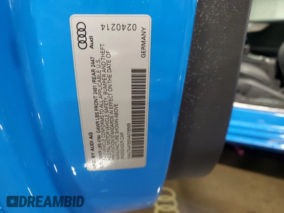 2022 Audi A5 S line Premium Plus z VIN WAUTAAF55NA018589, wystawiony jako Copart lot #85519824 z przebiegiem 29 752 mil mil oraz Szkoda całkowita • Salvage title. Historia ofert i sprzedaży dostępna na DreamBid. Obrazek 14.