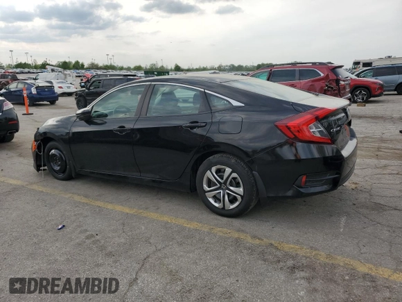 2017 Honda Civic LX with VIN 19XFC2F51HE033270, listed as a Copart auction lot 53143385 with 56,311 mi miles and Salvage Title. Bid and sale history available at DreamBid. Image 2.