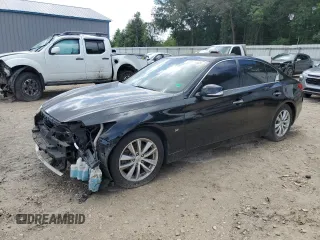 2015 Infiniti Q50 with VIN JN1BV7AP4FM358818, listed as a Copart auction lot 59081465 with 133,503 mi miles and Salvage title. Bid and sale history available at DreamBid. Image 1.