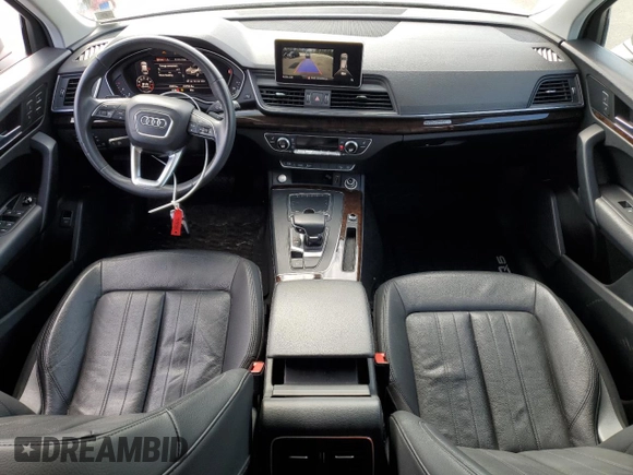 2018 Audi Q5 Premium with VIN WA1ANAFYXJ2228483, listed as a Copart auction lot 53112005 with 45,651 mi miles and Salvage Title. Bid and sale history available at DreamBid. Image 8.