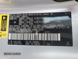 2015 Lexus RX 450h z VIN 2T2BC1BA7FC007159, wystawiony jako Copart lot #58766495 z przebiegiem 105 293 mil mil oraz Szkoda całkowita • Salvage title. Historia ofert i sprzedaży dostępna na DreamBid. Obrazek 12.